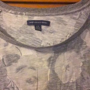 Grey floral long sleeve